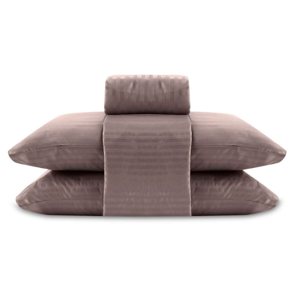 Jogo de Cama Casal 100% Poliéster Stripe Provence Havan Casa 4 pçs - Bege
