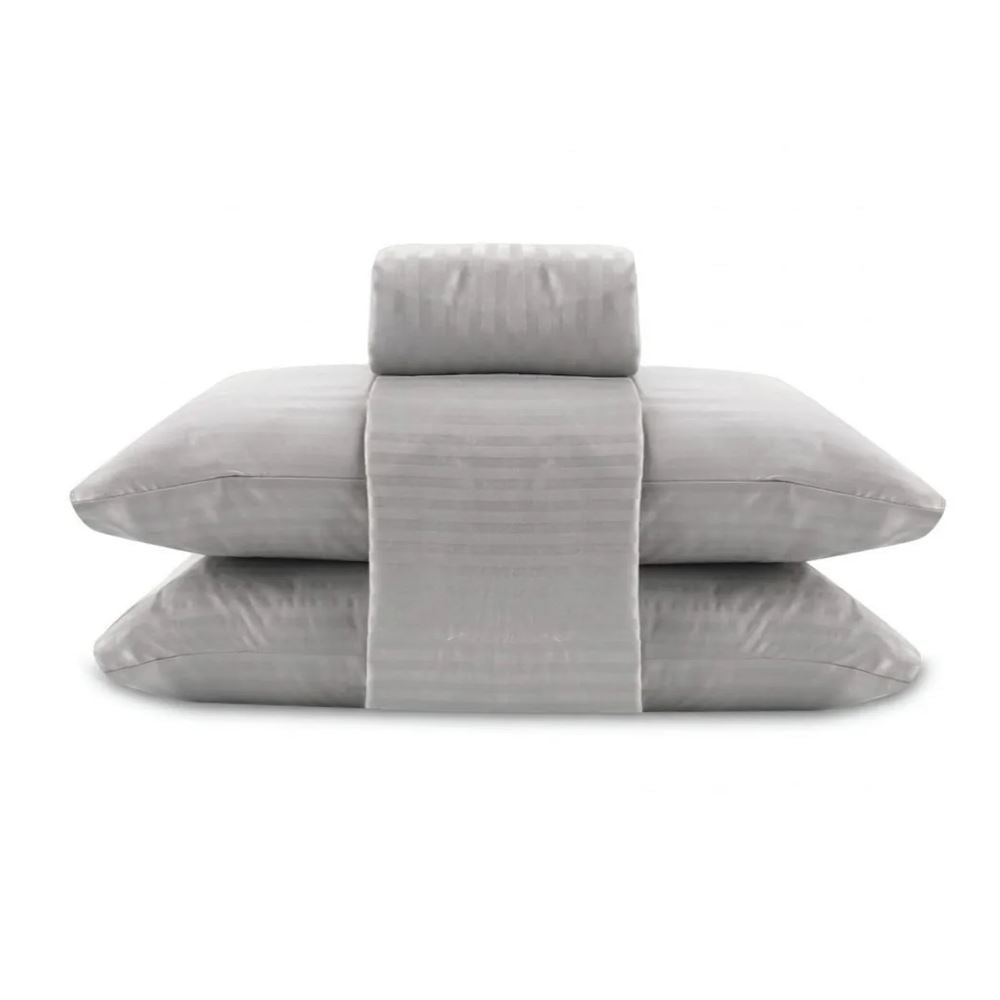 Jogo de Cama Casal 4 Peças Stripe Firenze Havan Casa - Cinza Amianto