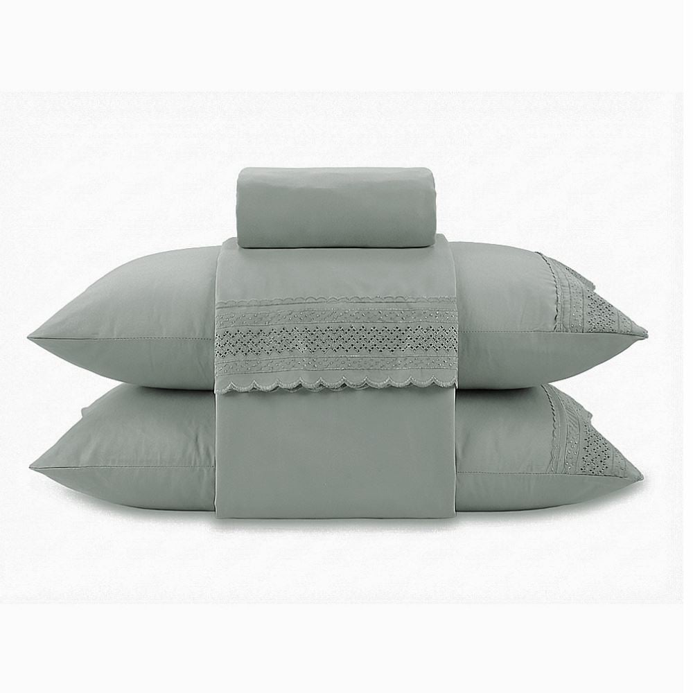 Jogo de Cama Queen com Renda Imperial Havan Casa 4 pçs - Verde