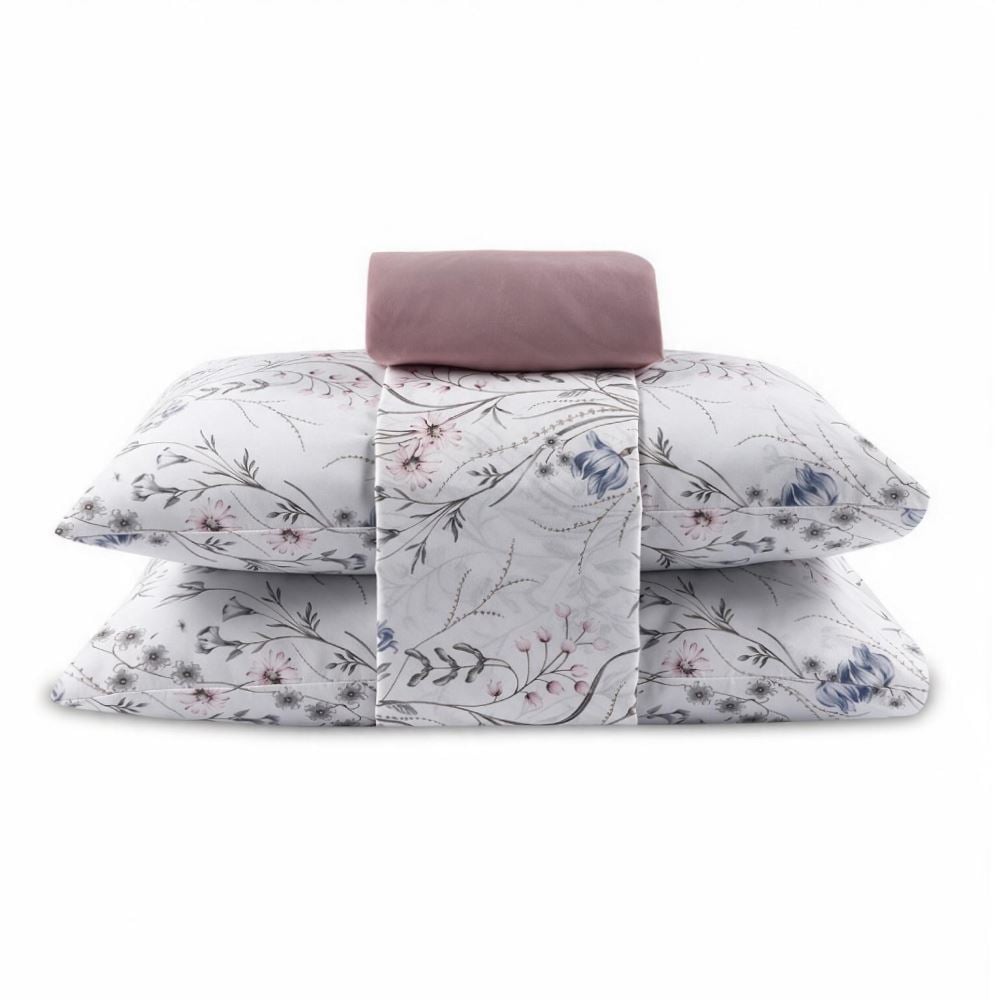 Jogo de Cama Casal Elegance Havan Casa 4 pçs - Antique Boeme Marfim