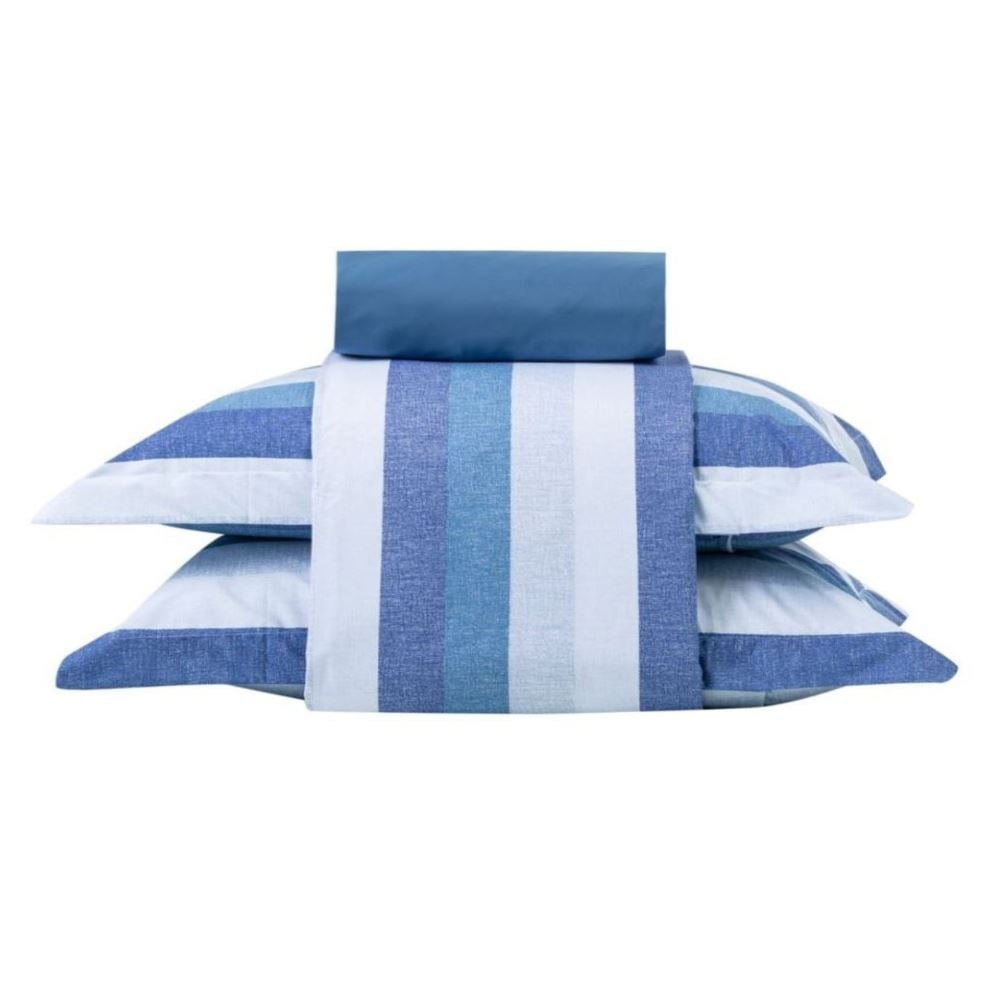 Jogo de Cama King 4 Peças Buona Fortuna - Caio Azul