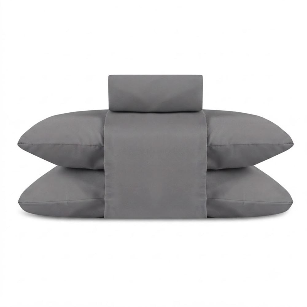 Jogo de Cama King Elegance Liso Havan Casa 4 Peças - Cinza Escuro