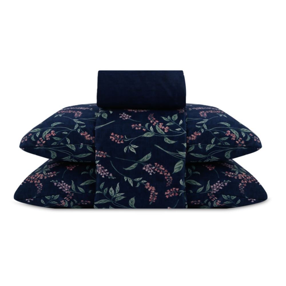 Jogo de Cama King Elegance Havan Casa 4 pçs - Julien Flowers Marinho