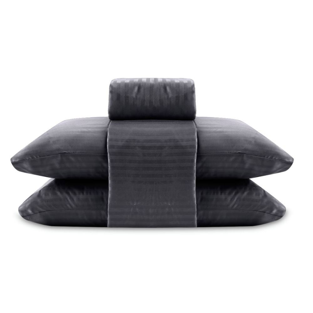 Jogo de Cama King Stripe Provence Havan Casa 4 pçs - Cinza