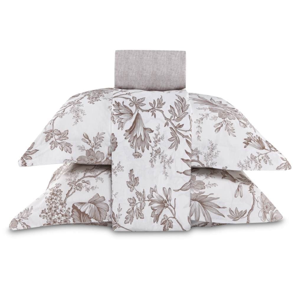 Jogo de Cama Queen Percal Buona Fortuna 4 pçs - Serena Textura Cru