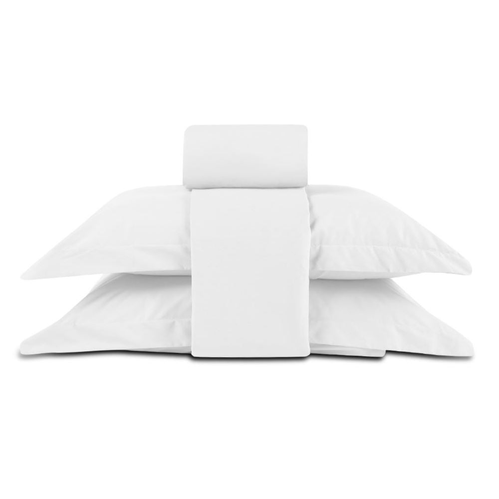 Jogo de Cama Queen Percal Buona Fortuna 4 pçs - Branco