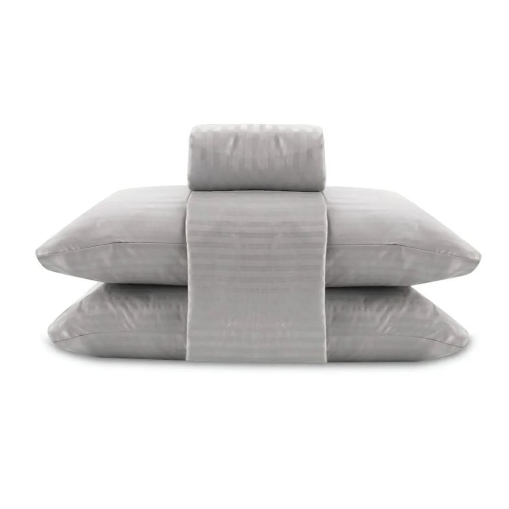 Jogo de Cama Queen 4 Peças Stripe Firenze Havan Casa - Cinza Amianto