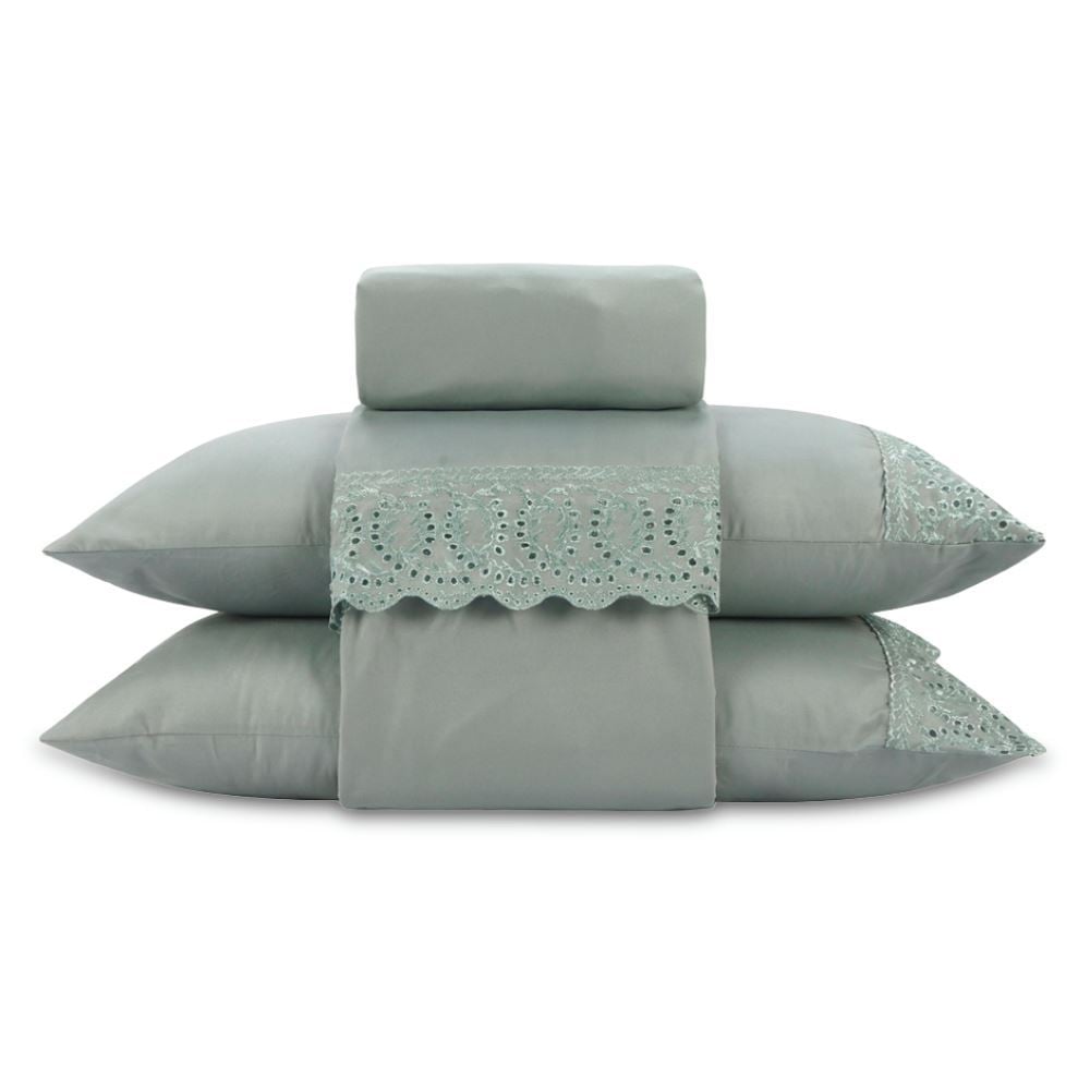 Jogo de Cama Queen com Renda Havan Casa 4 pçs - Verde
