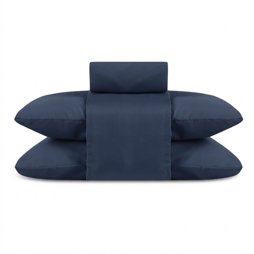 Jogo de Cama Queen Elegance Liso Havan Casa 4 Peças - Azul Marinho 2