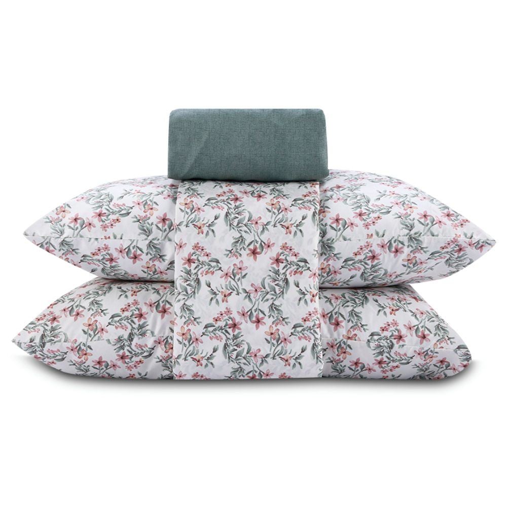 Jogo De Cama Queen Elegance Havan Casa 4 Pçs - Elise Flowers Verde