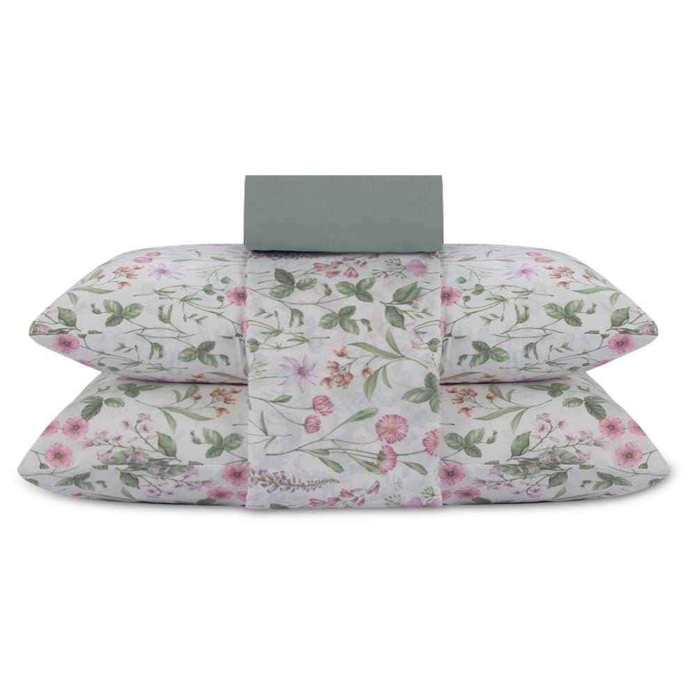 Jogo de Cama Queen Elegance Havan Casa 4 pçs - Saint Garden Verde