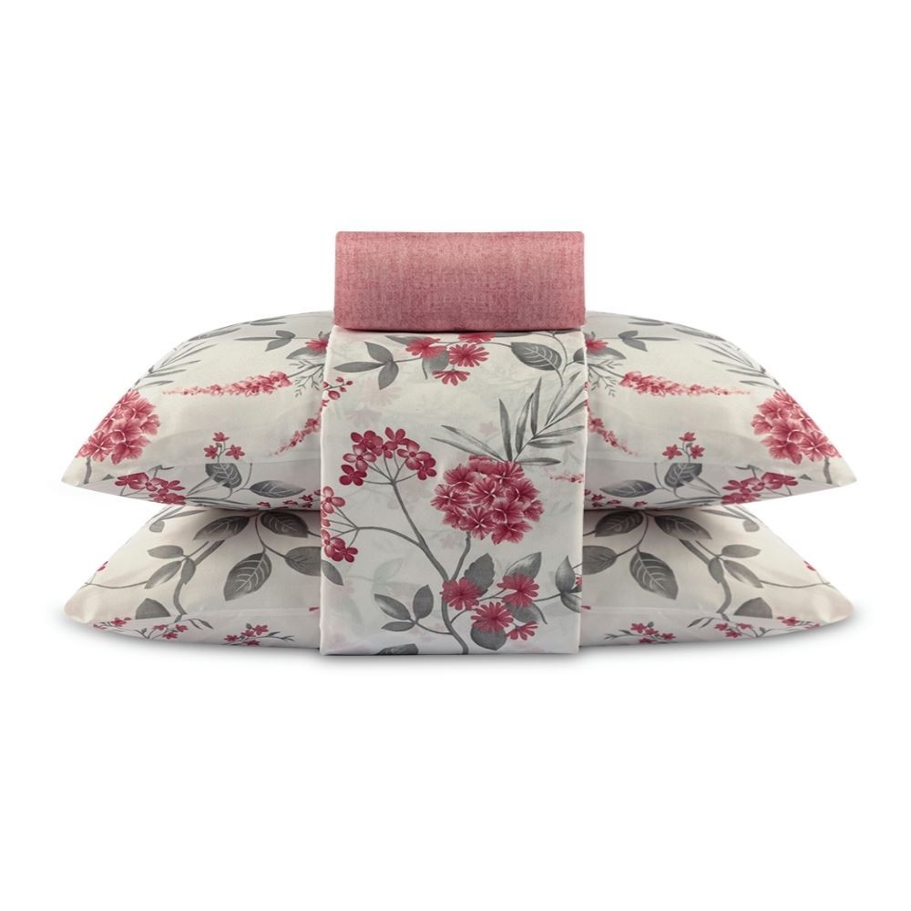 Jogo de Cama Queen Napoli Havan Casa 4 pçs - Yasmin Flores Rose
