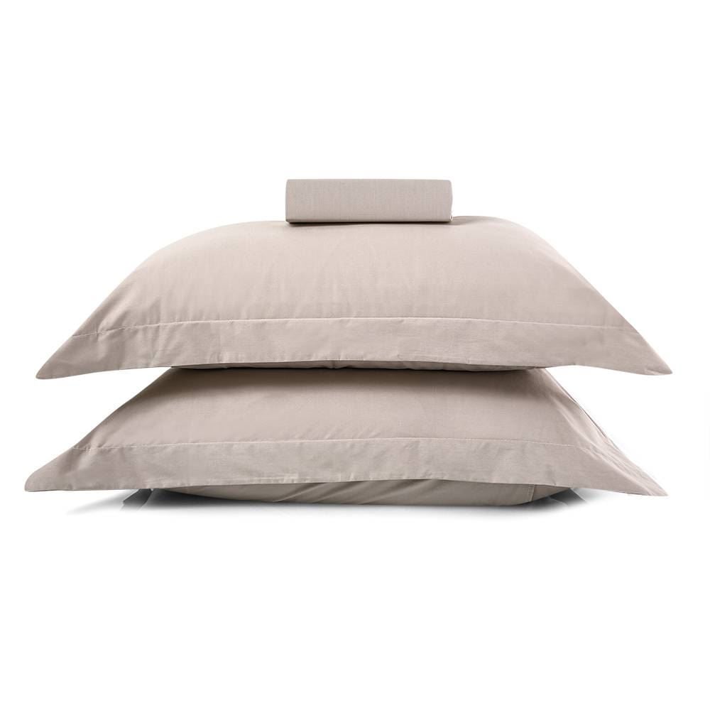 Jogo de Cama Queen Percal Buona Fortuna 3 pçs - Cru