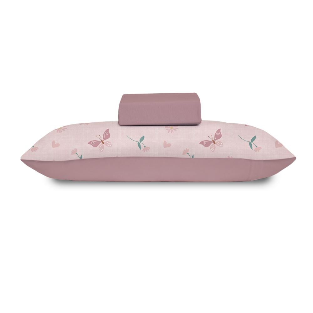 Jogo de Cama Solteiro 100% Algodão Kids Havan Casa 2 pçs - Borboletas