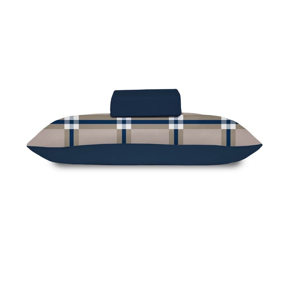 Jogo de Cama Solteiro Malha Havan Casa 2 pçs - Lumy Azul Marinho