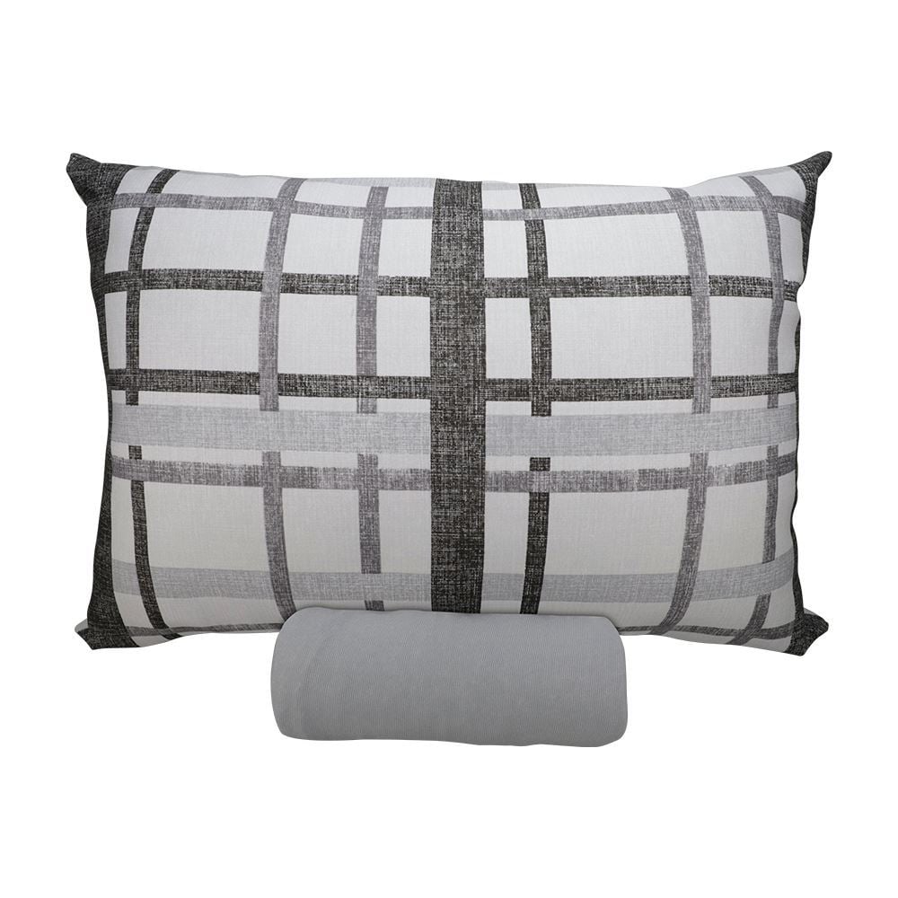 Jogo de Cama Solteiro Malha Solecasa Havan Casa 2 pçs - Trama Urbana Cinza