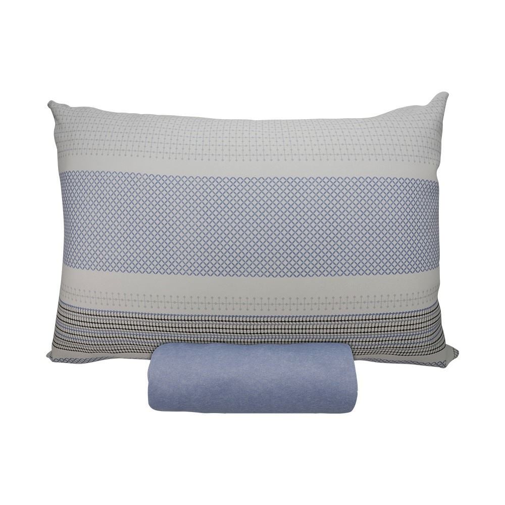 Jogo de Cama Solteiro Malha Solecasa Havan Casa 2 pçs - Contemporâneo Azul Jeans