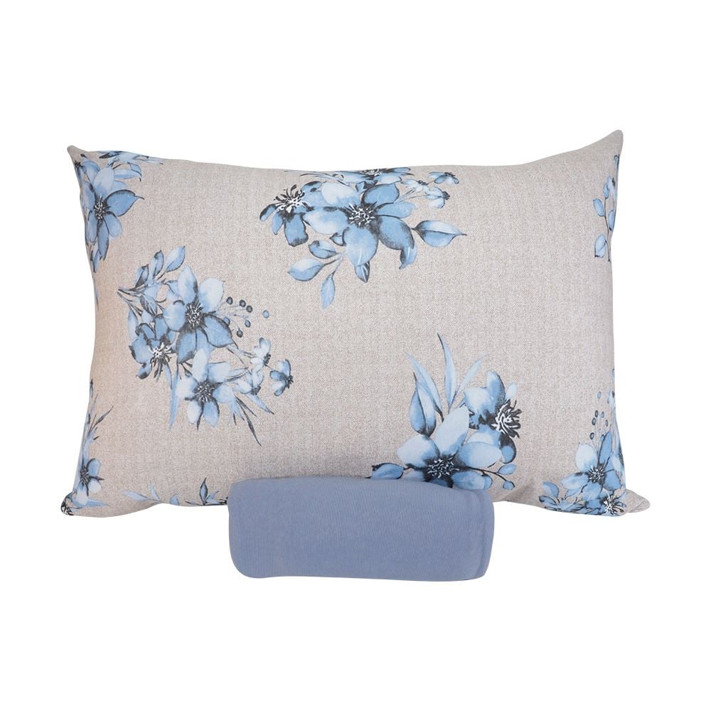 Jogo de Cama Solteiro Malha Solecasa Havan Casa 2 pçs - Crepusculo Azul Jeans