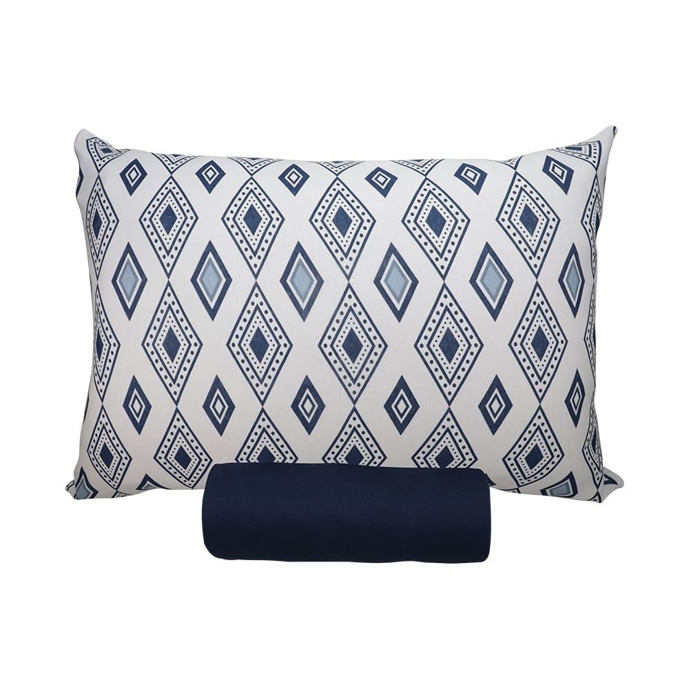 Jogo de Cama Solteiro Malha Solecasa Havan Casa 2 pçs - Horizonte Azul Profundo