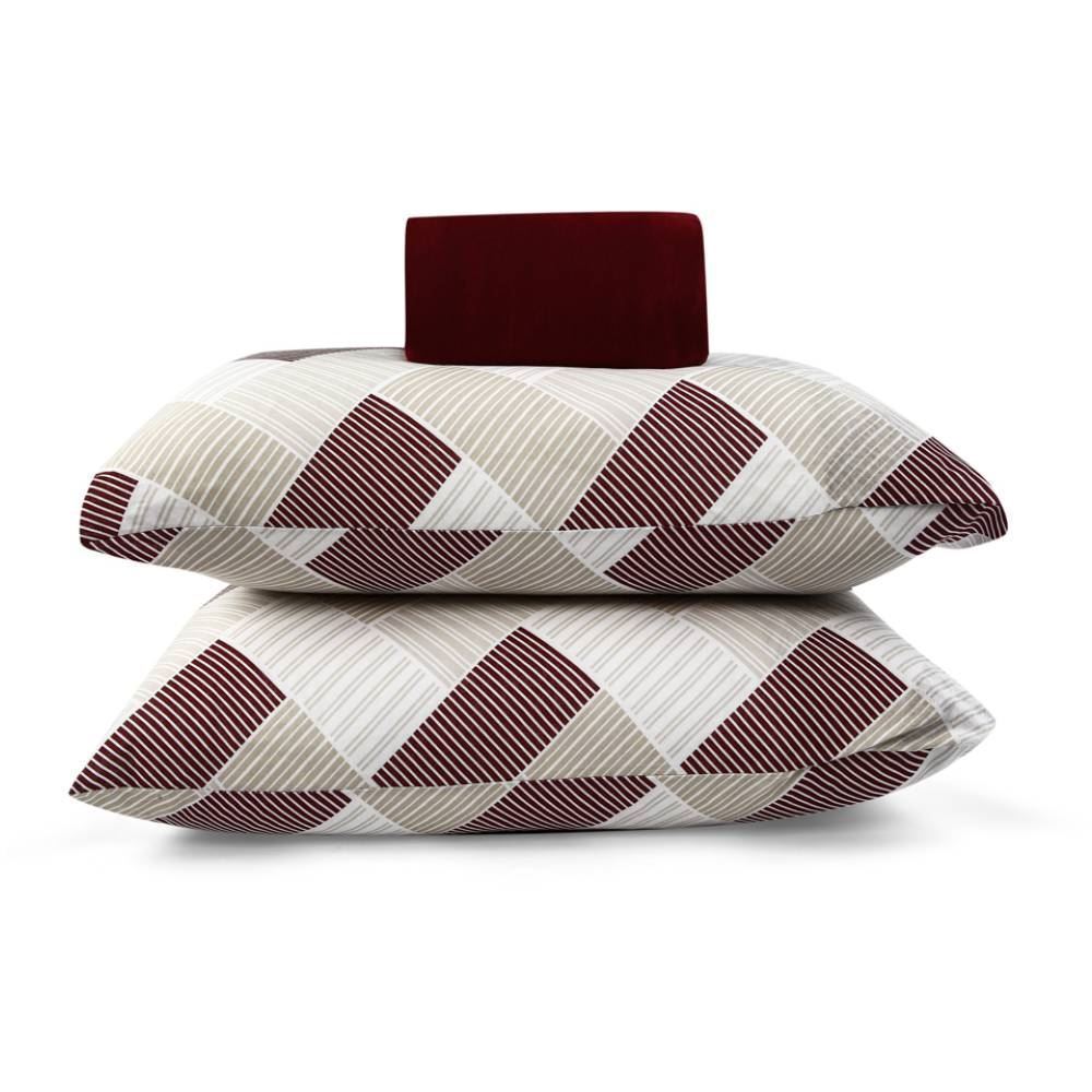 Jogo de Cama Solteiro Malha Solecasa Havan Casa 2 pçs - Chevron Blodstone 