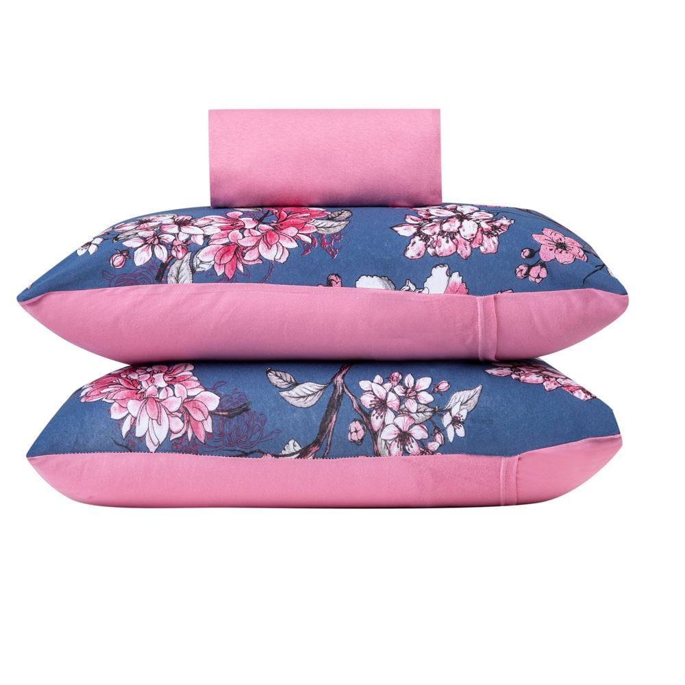 Jogo de Cama Solteiro Malha 100% Algodão Solecasa 2 pçs - Firenze Rose
