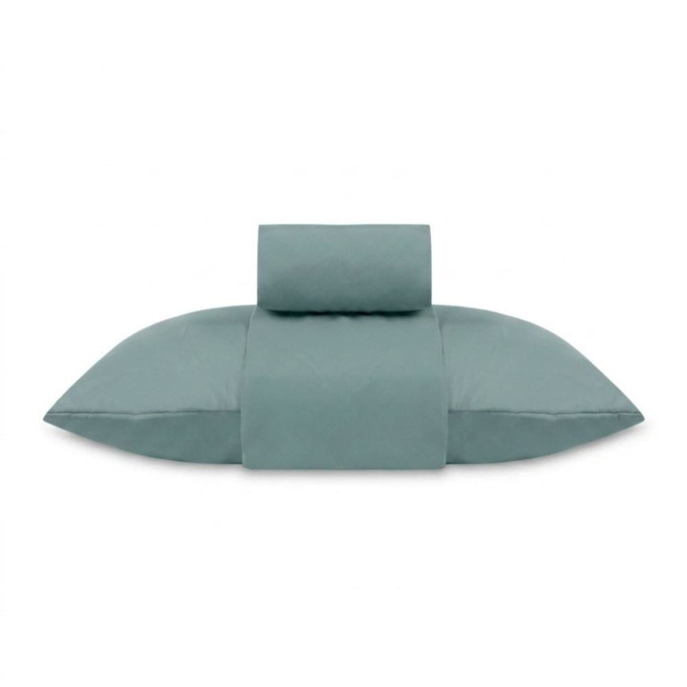 Jogo de Cama Solteiro Micro Percal Liso Havan Casa 3 Peças - Verde Suculenta