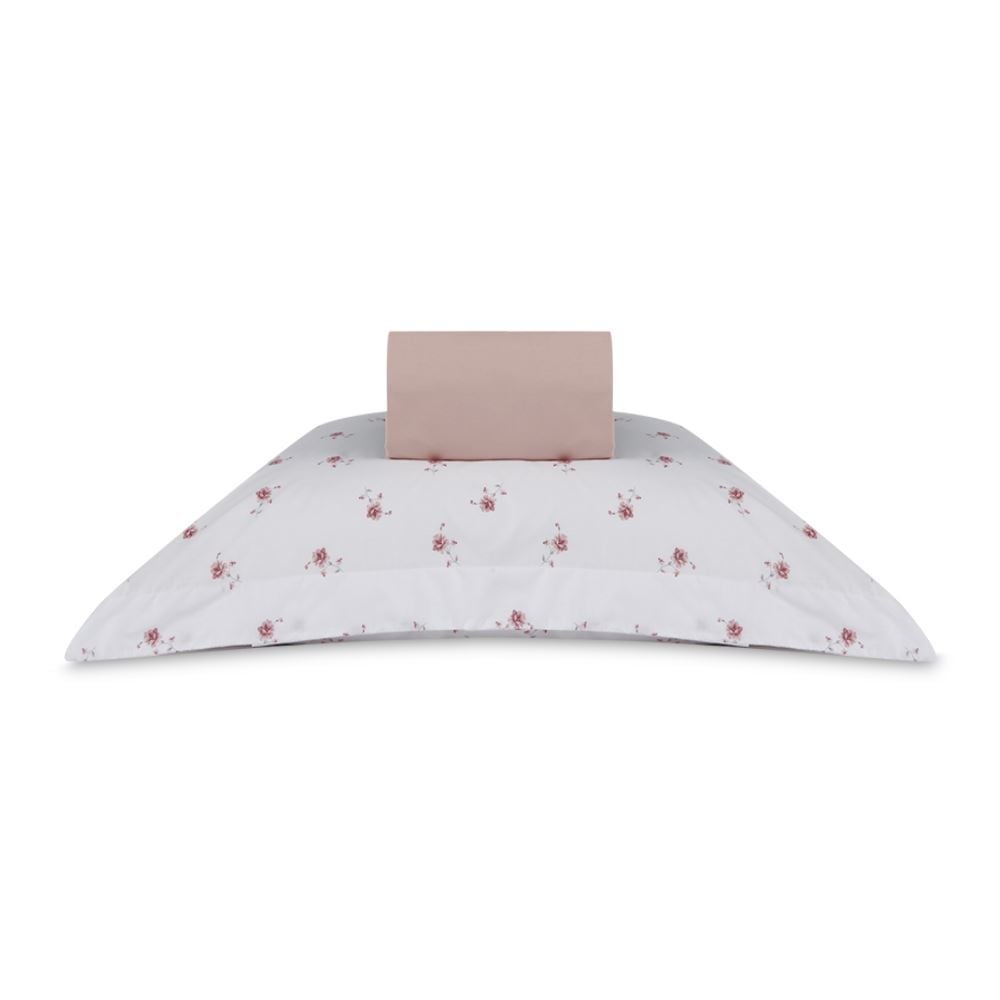 Jogo de Cama Solteiro Percal Buona Fortuna 2 pçs - Violet Rosa
