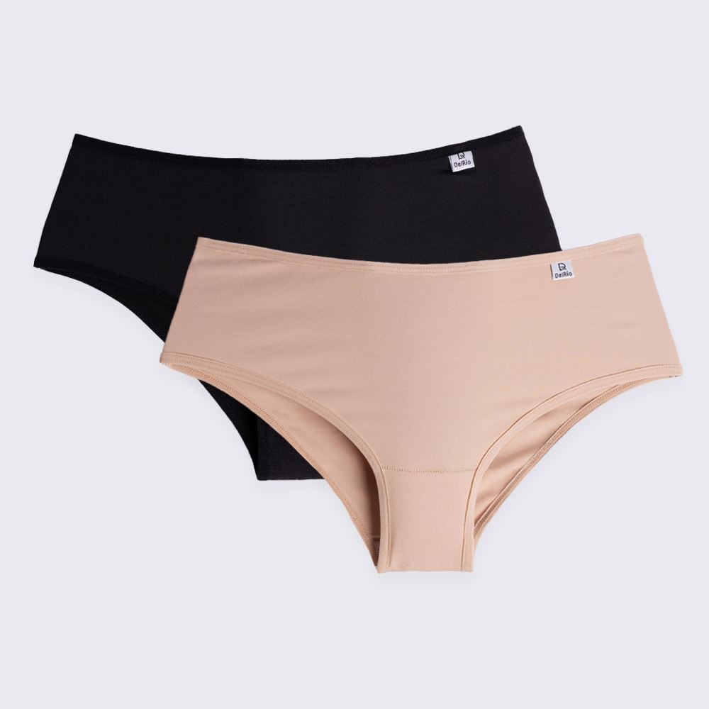 Kit Calcinha DelRio Cintura Alta Com 2 Unidades K4