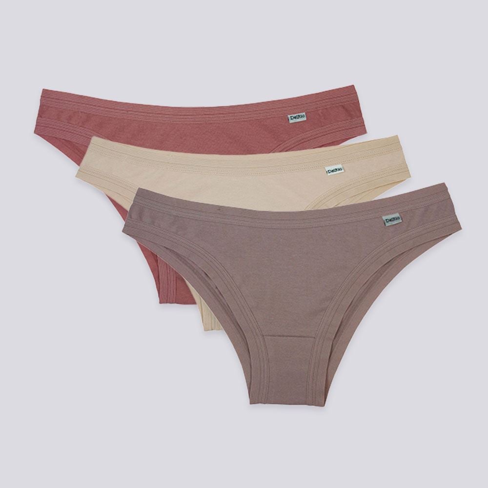 Kit Calcinha DelRio De Algodão Com 3 Unidades K6