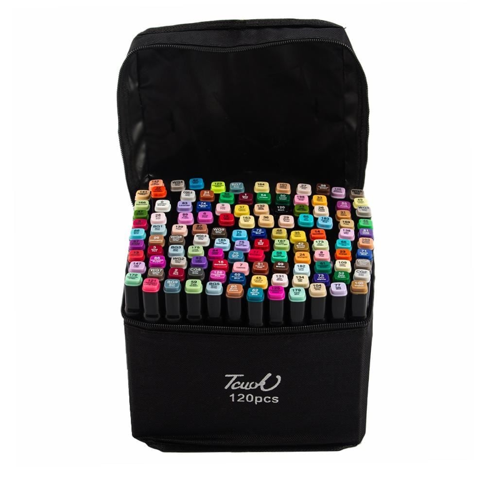 トトバター　120g Kit Canetinhas 120 Cores Touch Ponta Dupla - Della Import