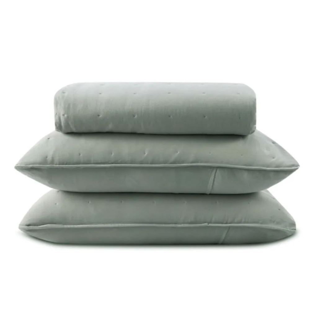 Kit Colcha Casal 100% Poliéster Elegance Havan Casa 3 pçs - Verde