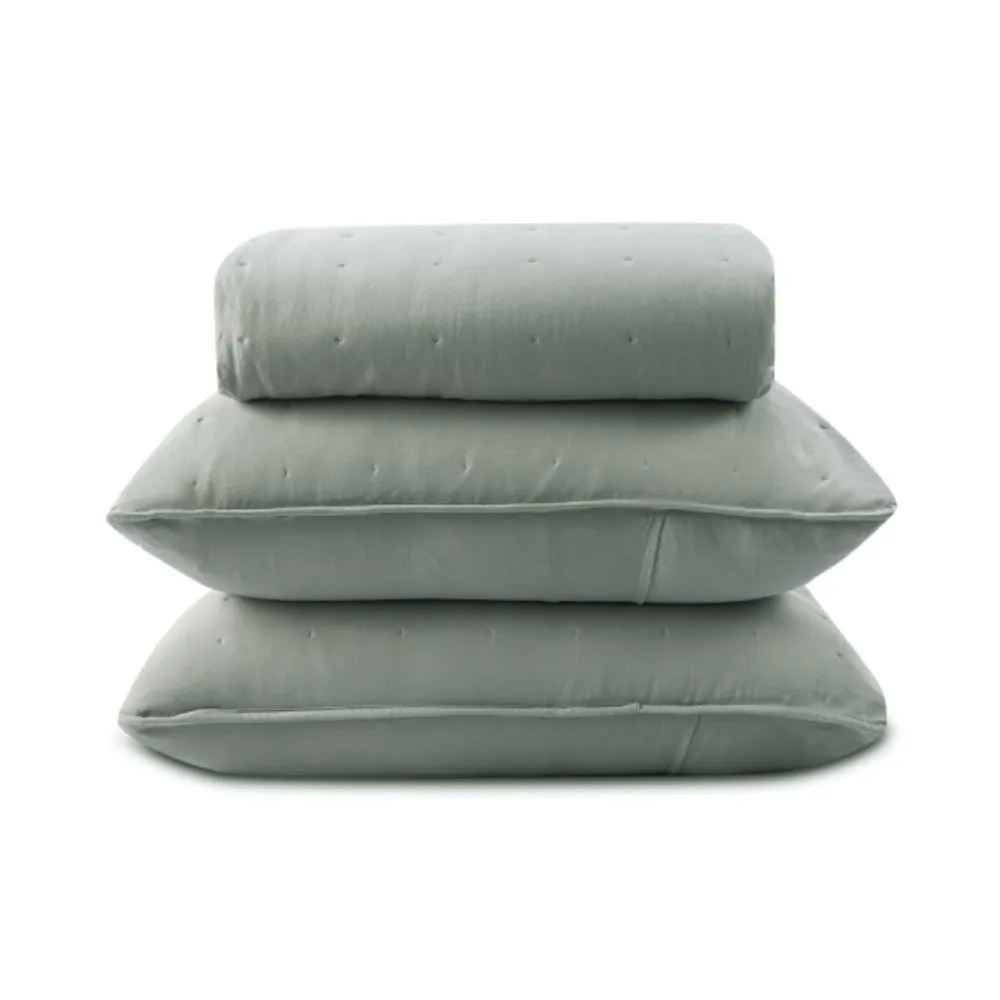 Kit Colcha Casal 100% Poliéster Elegance Havan Casa 3 pçs - Verde