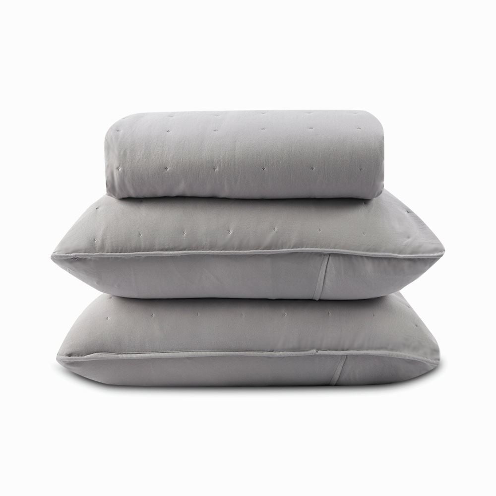 Kit Colcha Casal Elegance Havan Casa 3 Pçs - Cinza