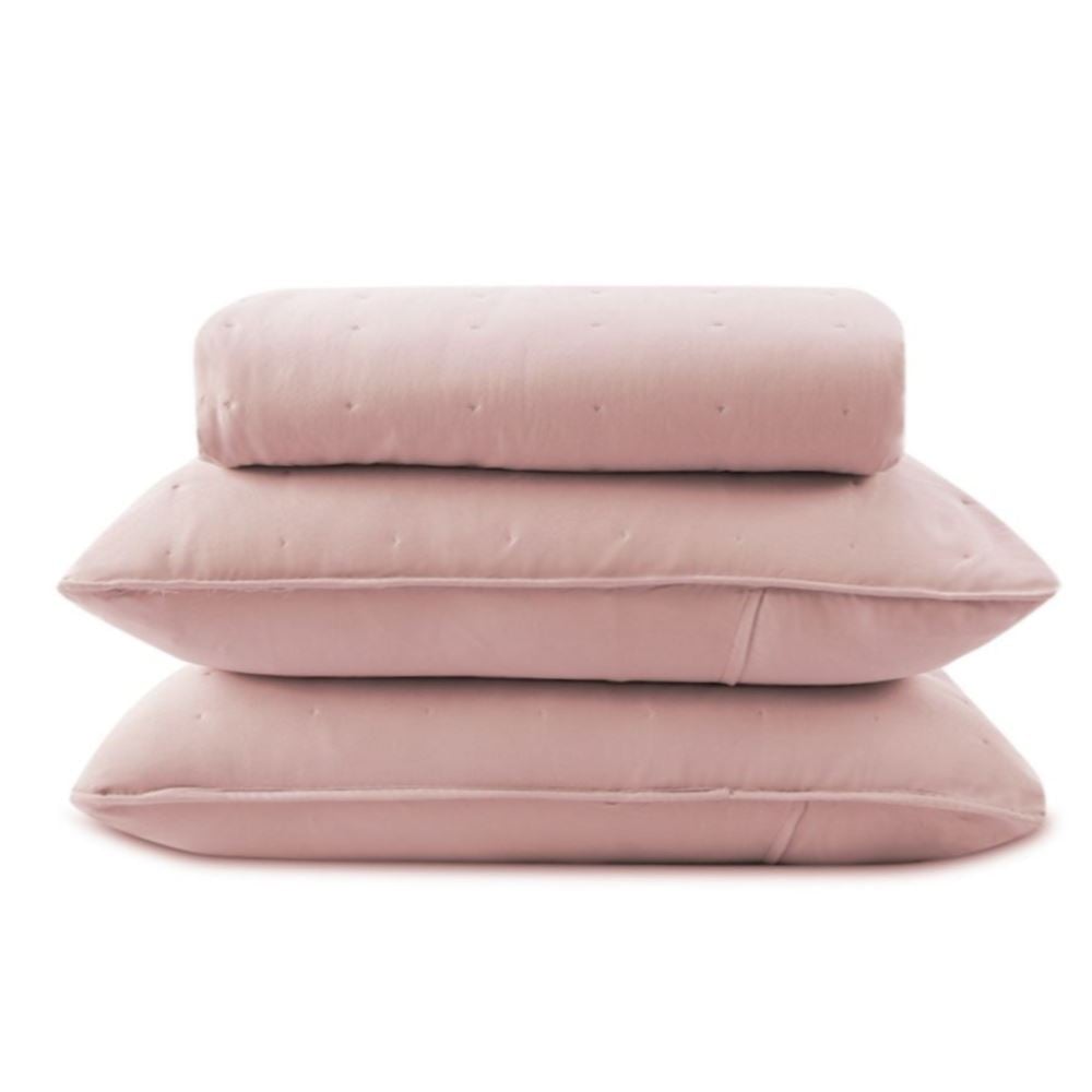 Kit Colcha Casal Elegance Havan Casa 3 pçs - Rosa