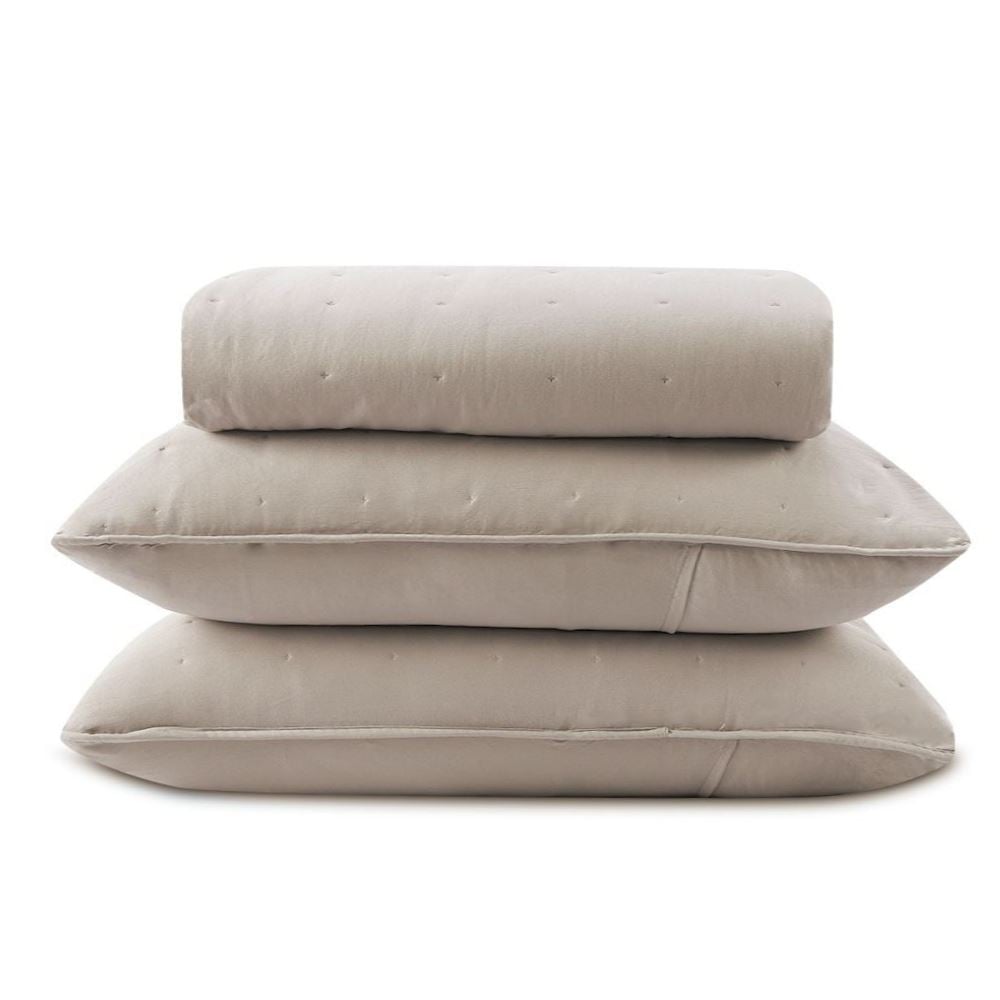 Kit Colcha Casal Elegance Havan Casa 3 pçs - Cru