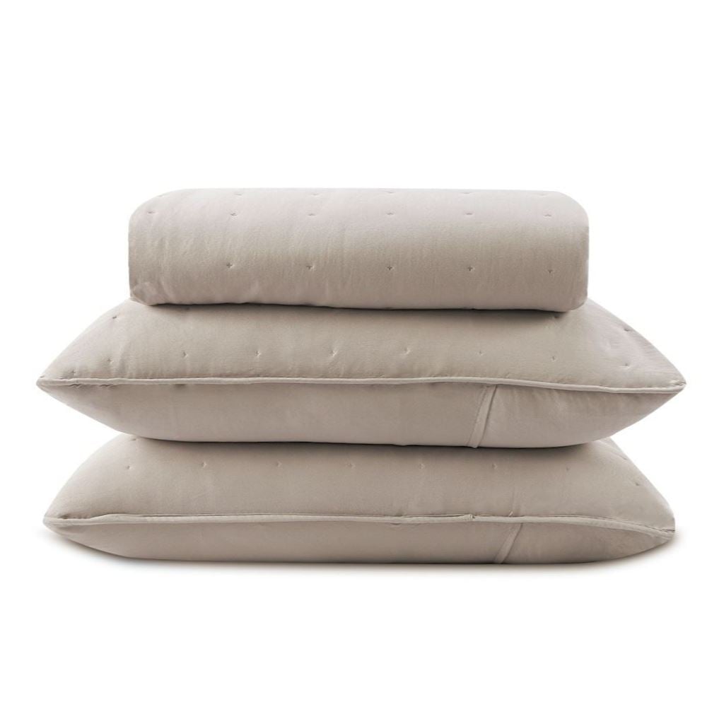 Kit Colcha King Elegance Havan Casa 3 pçs - Cru