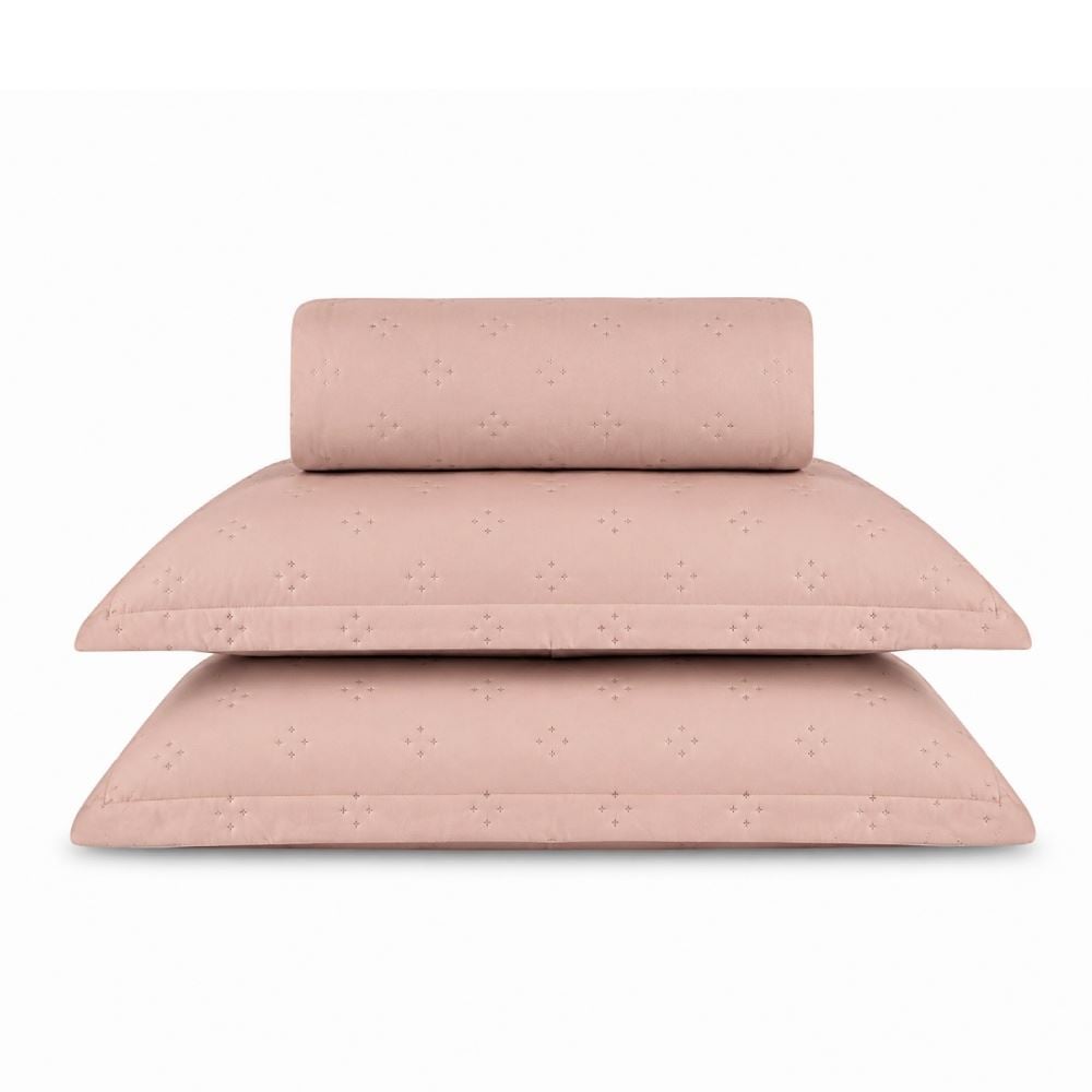 Kit Colcha King Elegance Havan Casa 3 pçs - Rosa