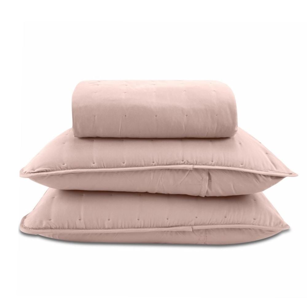 Kit Colcha Queen Elegance 3 pçs Havan Casa - Rosa