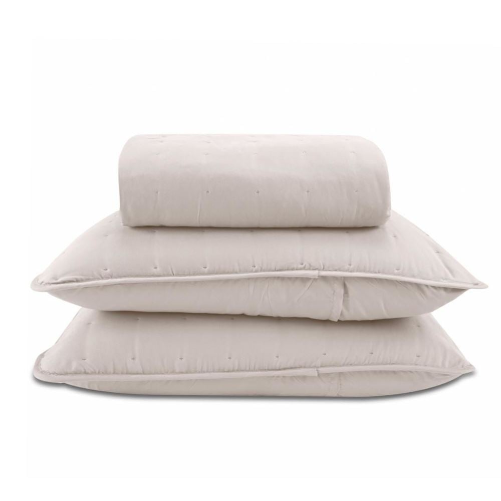 Kit Colcha Queen Elegance 3 pçs Havan Casa - Bege