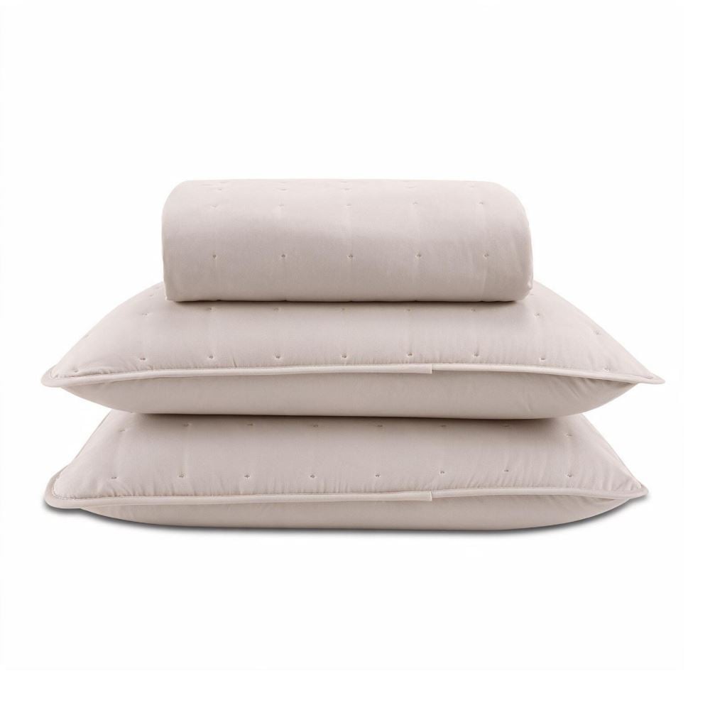 Kit Colcha Queen Elegance 3 pçs Havan Casa - Bege