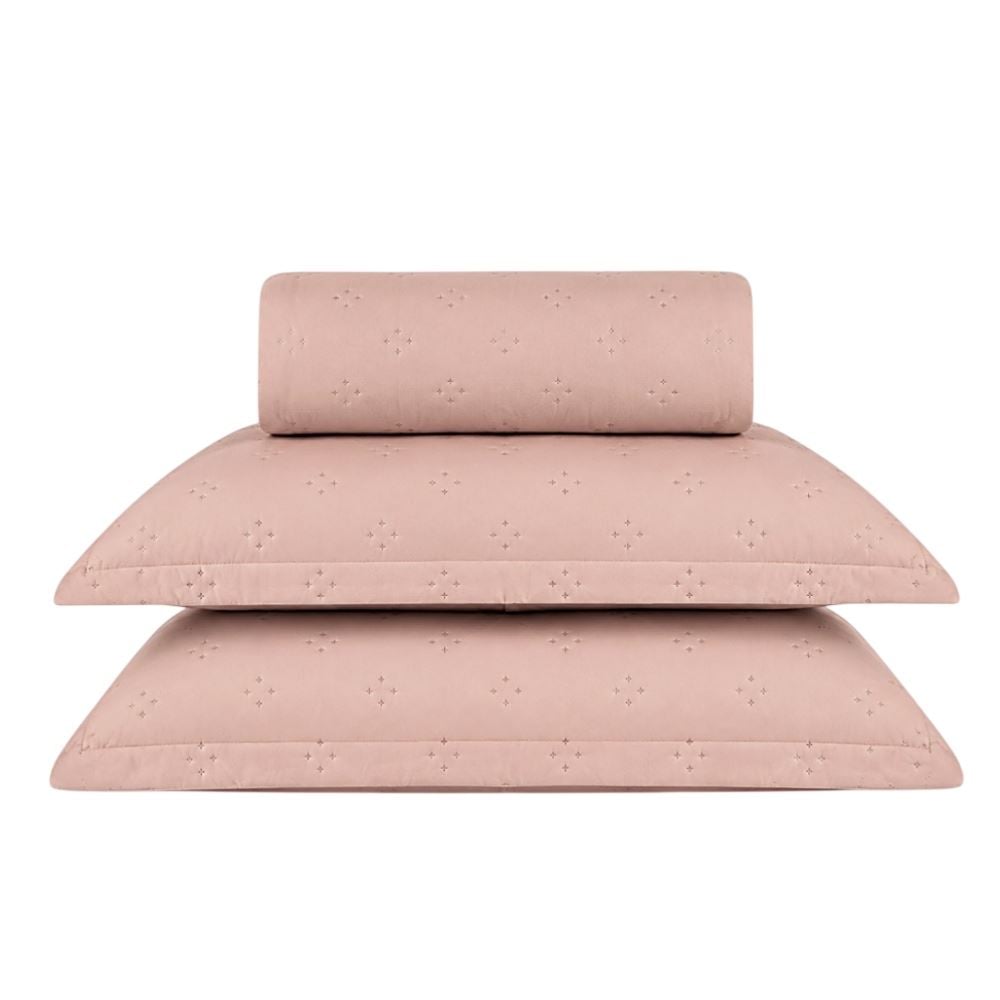 Kit Colcha Queen Elegance Havan Casa 3 pçs - Rosa