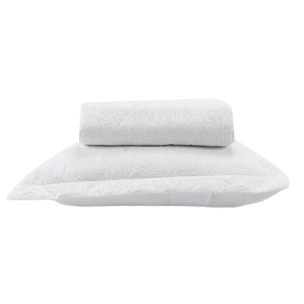 Kit Colcha Solteiro 100% Poliéster Versalhes Havan Casa 2 Peças - Branco