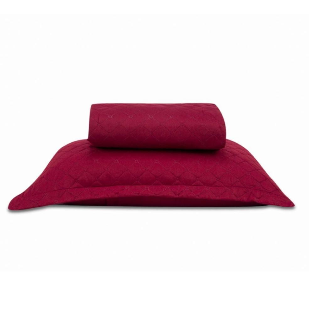 Kit Colcha Solteiro 100% Poliéster Versalhes Havan Casa 2 Peças - Bloodstone