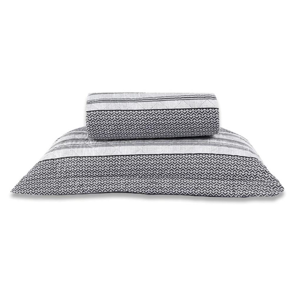 Kit Colcha Solteiro Versalhes Estampada Havan Casa 2 Peças - Geo Cinza