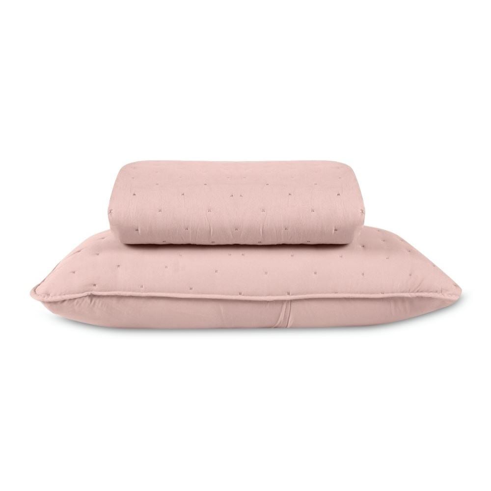 Kit Colcha Solteiro 2 Peças Lisa Elegance Havan Casa - Rosa