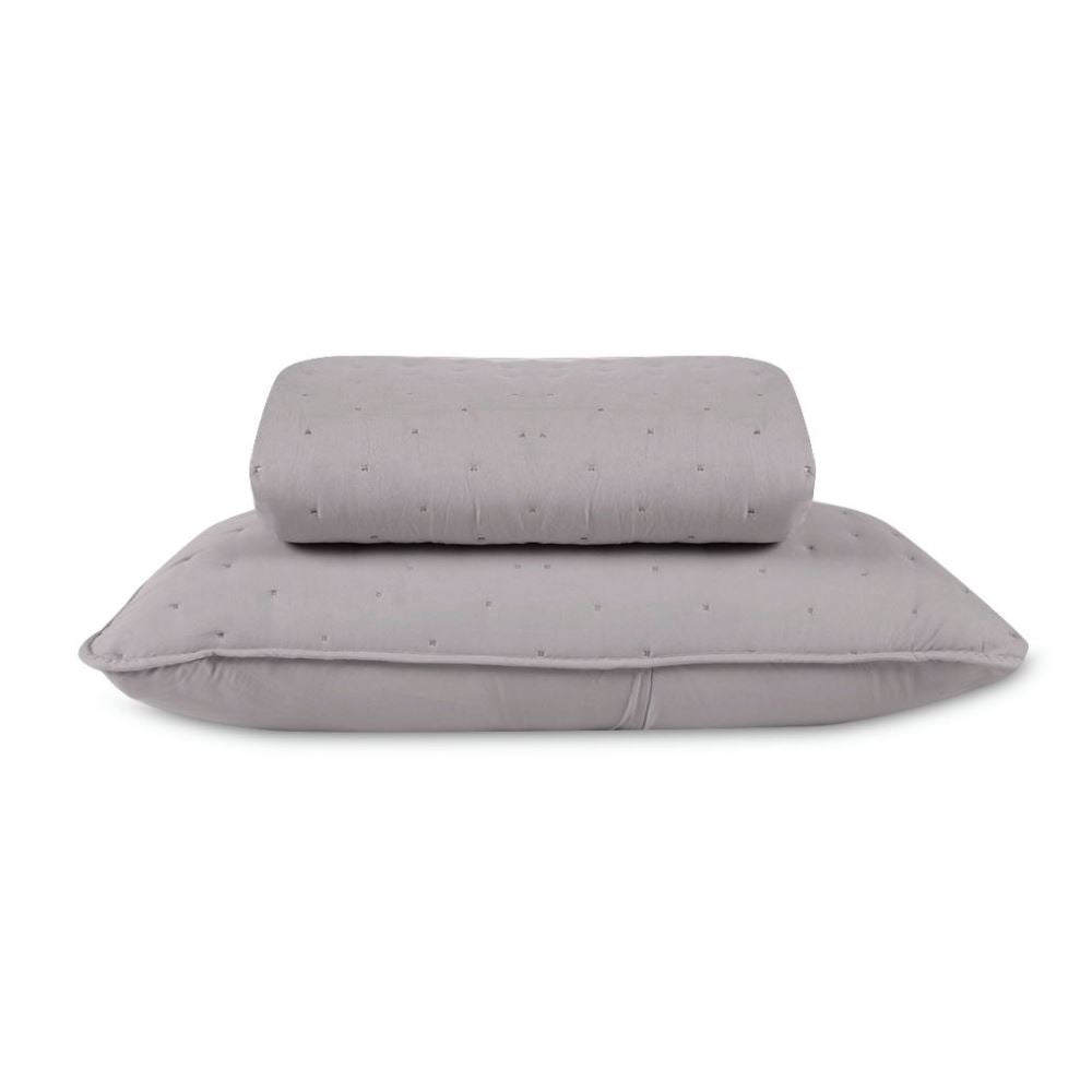 Kit Colcha Solteiro 2 Peças Lisa Elegance Havan Casa - Cinza