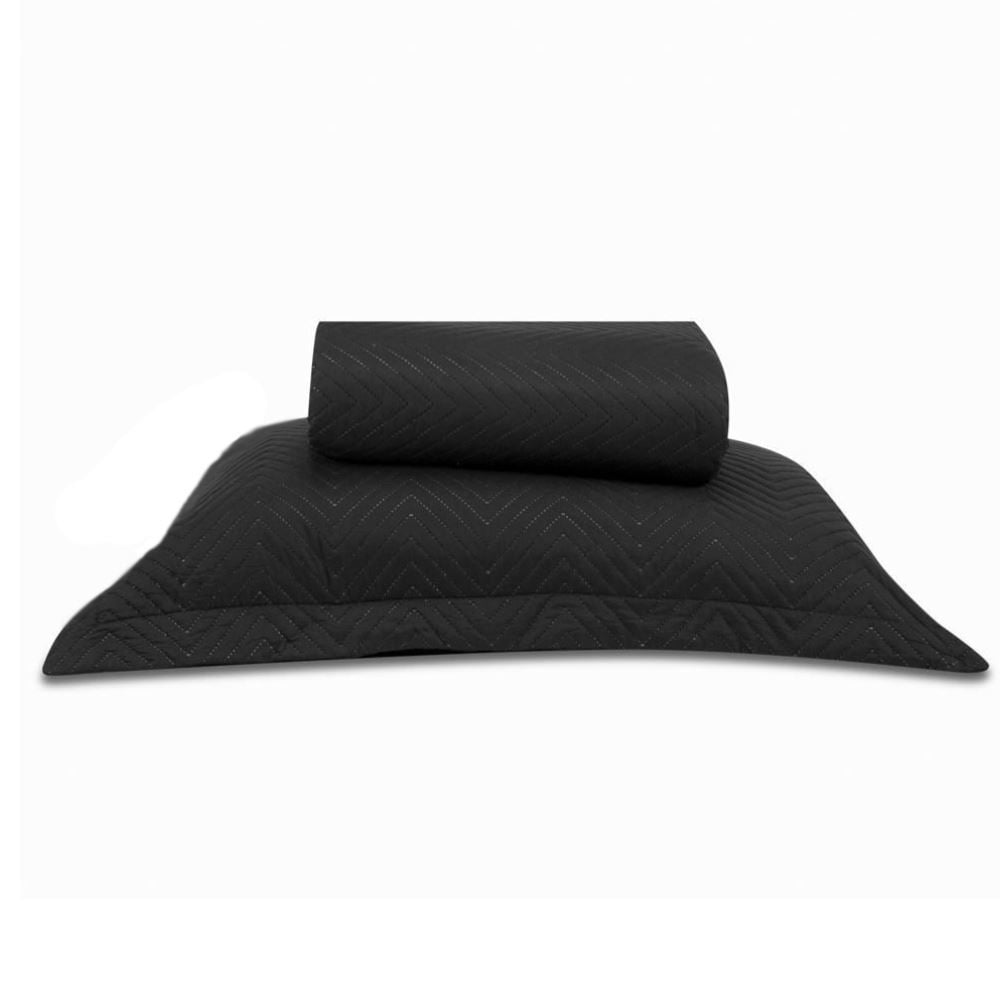 Kit Colcha Solteiro Versalhes/Napoli Lisa Havan Casa 2 pçs - Preto