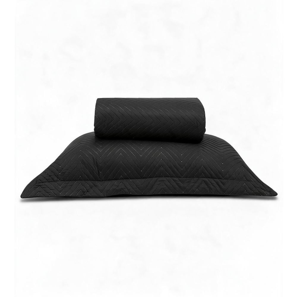 Kit Colcha Solteiro Versalhes/Napoli Lisa Havan Casa 2 pçs - Preto