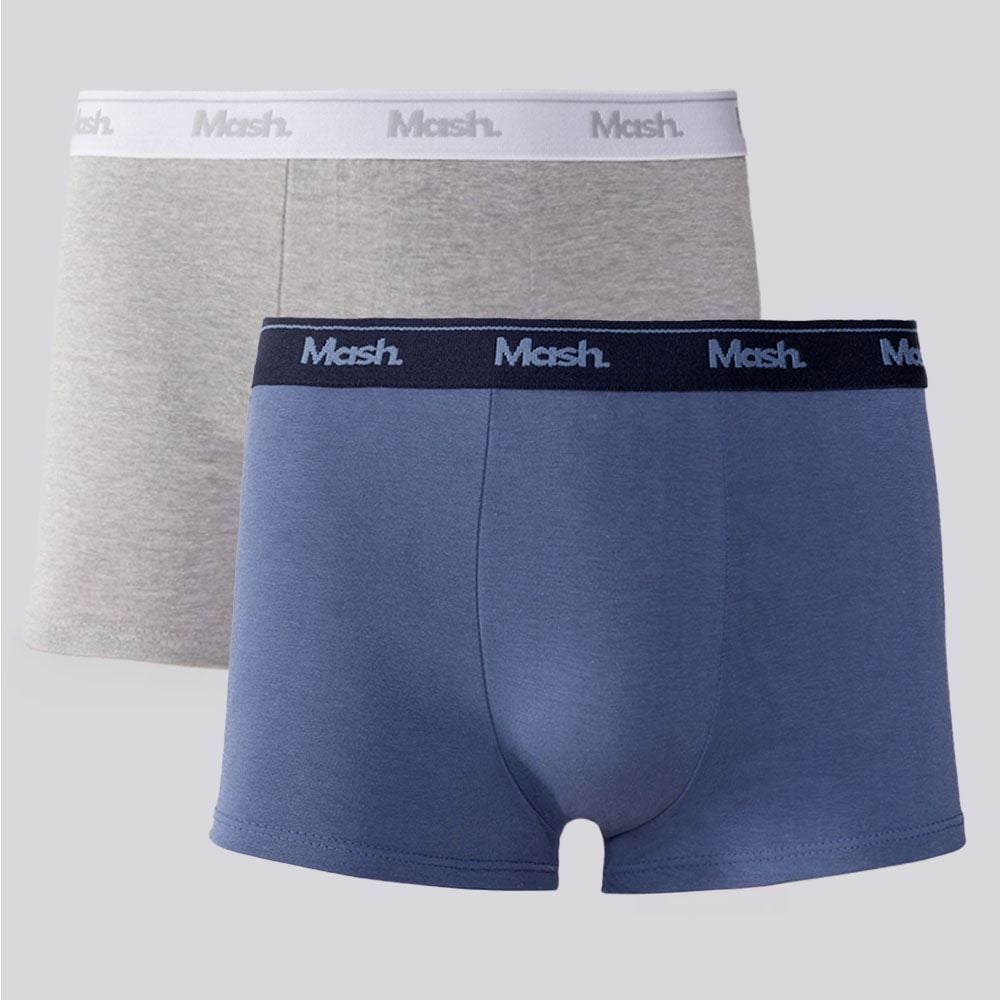 Kit 2 Cuecas Boxer Algodão Mash Az.Jns/Msc