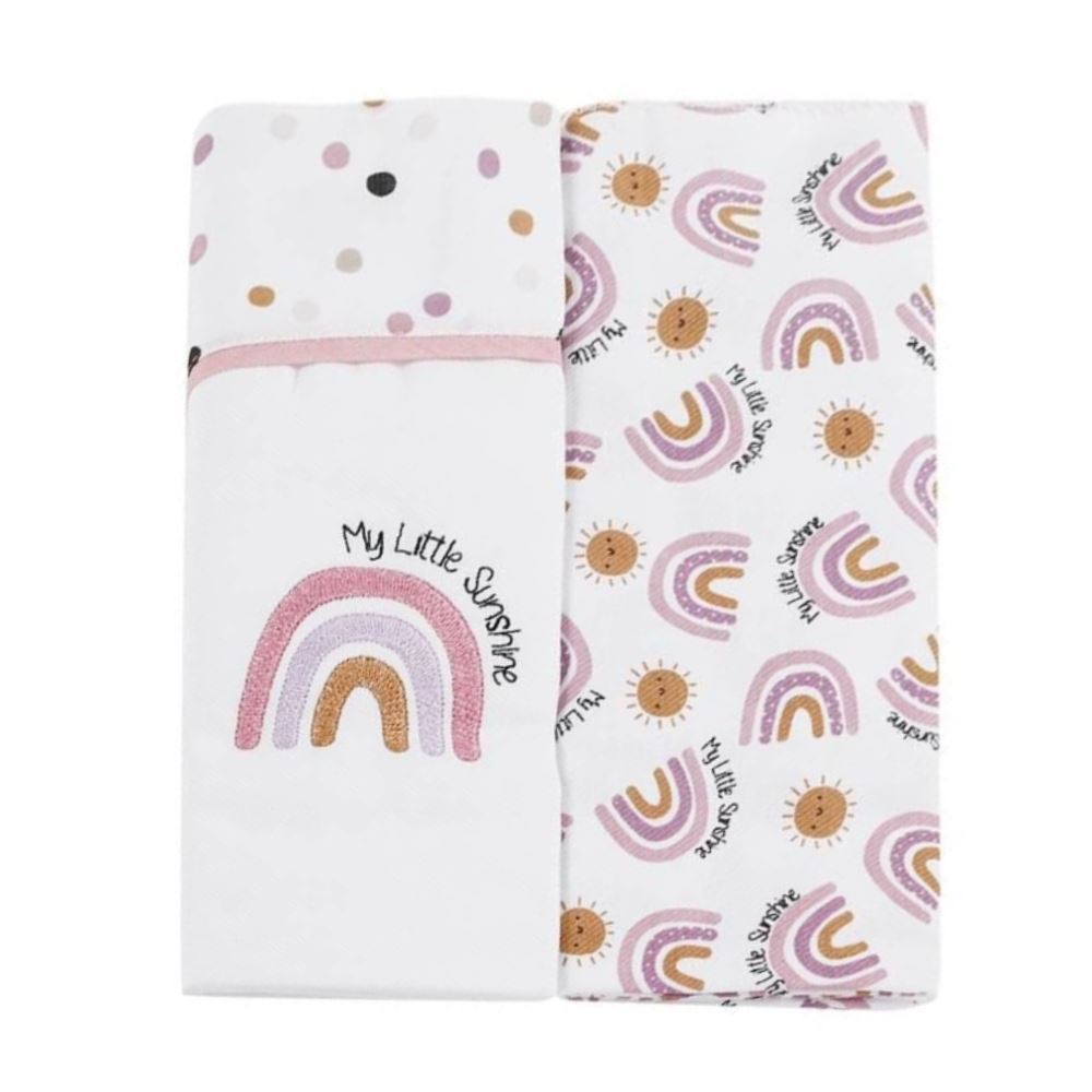 Kit Cueiro com 2 Peças 80X80cm Havan Baby - Arco-Íris